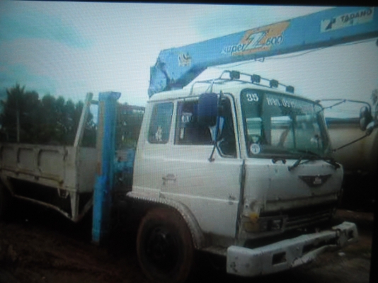 ขายรถ 6 ล้อติดเครน TADANO 5 ตัน 3 ช้กท้องปลิงยาว 7 เมตร เครื่อง HO7C เครื่องดีคัสซีสวยมากทะเบียนเต็มยางดี 6 เส้น