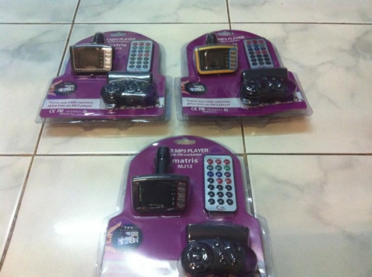 ขายอุปกรณ์ ฟังเพลง mp 3 เหมาาะใช้กับรถ มี รีโมทย์พวงมาลัย