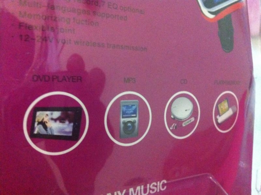 ขายอุปกรณ์ ฟังเพลง mp 3 เหมาาะใช้กับรถ มี รีโมทย์พวงมาลัย