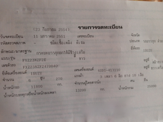 รถอีซูซุ 10 ล้อดั้ม FXZ 270 แรงม้า ปี 51  ( ขาย แม่,ลูก )   สนใจติดต่อ 081 - 6079515
