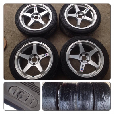 ขายแม็กมือ2ขอบ16 SSR 4รู100 + ยางปี11. ราคา 8,900บ.ราคาถูก