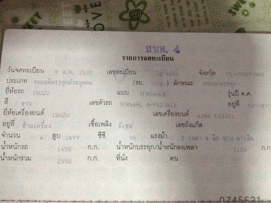 ขาย TFR หัวเดียว ปี96