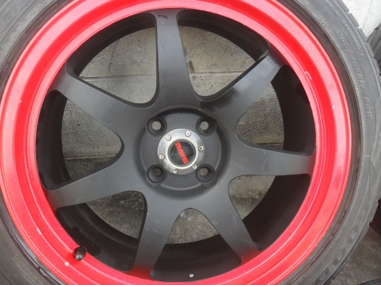 ล้อแม็ก 17นิ้ว 4รู100 พร้อมยาง 4 ล้อ สวยๆ ราคา 6500 บาท