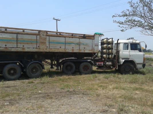 ขายสิบล้อหัวลาก HINO  NGV  ลูก 3 คาน สภาพพร้อมใช้