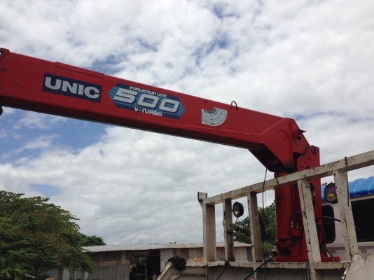 ขายรถบรรทุก12ล้อติดเครน5ตัน6ปอก5ชัก เครื่อง JO8C 210 แรง กระบะยาว7เมตร2เพลา มีสโลครับ