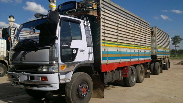 ขายรถพ่วง 18 ล้อ เพลาเดียว แม่-ลูกดั้ม กระบะเนียมคอกเกษตร HINO KT925 วางหัว 2K วางเครื่อง 2K รถสวยกำลังดี ราคาย้อมๆรีบจองด่วน