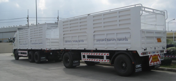 รถกระบะพ่วง 7.6 เมตร CIMC ผลิตเร็วแยกขายแม่ลูก