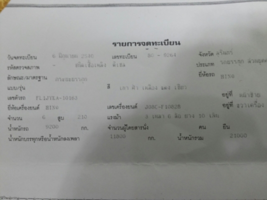 ขายHINO FL1J