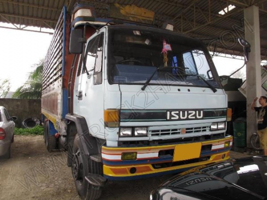 รถบรรทุก 10 ล้อ กระบะรั้วไม้หลังถนน ยี่ห้อ ISUZU รุ่น FVM32M รถบรรทุก 10 ล้อ กระบะรั้วไม้หลังถนน ยี่ห้อ ISUZU รุ่น FVM32M