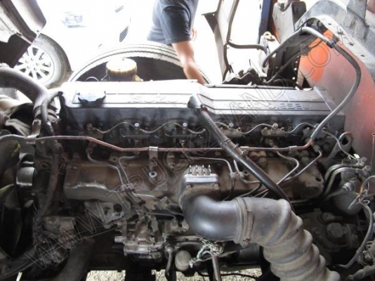 รถบรรทุก 10 ล้อ กระบะรั้วไม้หลังถนน ยี่ห้อ ISUZU รุ่น FVM32M รถบรรทุก 10 ล้อ กระบะรั้วไม้หลังถนน ยี่ห้อ ISUZU รุ่น FVM32M