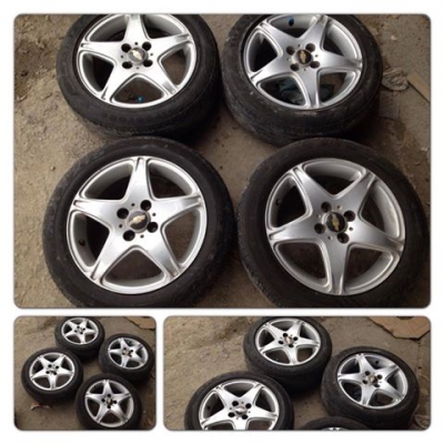 ขายแม็กเดิม Cheprolet Aveo ขอบ15. 4รู100+ยางปี10ราคา 3900 บ.ถูก