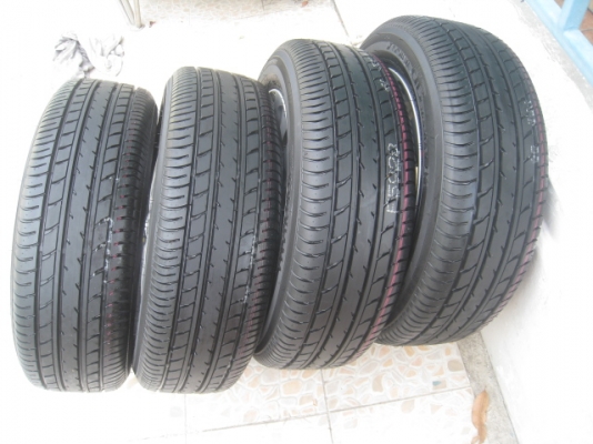 ขายล้อแม็ก Toyota vios ป้ายแดง 15"x5.5" et45 4รู100 + ยางปี2613 สนใจติดต่อเล็กคลองสามครับ (081-3747940)