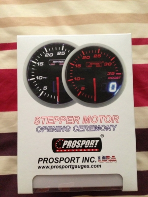 ขายเกจ์วัดรอบ (RPM) Prosport หน้าดำ 2นิ้วครึ่ง มีเลขดิจิตอลกำกับด้านล่าง