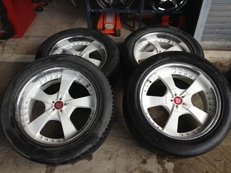 แม็กมือสอง ขอบ20 6รู139 กว้าง8.5 ออฟ20  พร้อมยาง