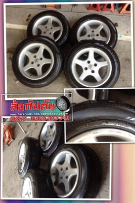 ล้อแม็กมือสอง ขอบ14 4รู100 พร้อมยาง Dunlop 165/65/14