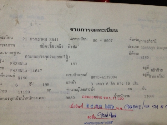 ขายHINO3H เครื่องเดิม เกียร์เดิม รถสภาพสวยเดิม แอร์เย็น เครื่องดี ขับดีมาก