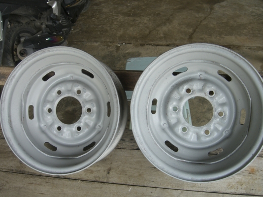 กะทะล้อเหล็กรถกระบะโบราณ ขอบ 14 นิ้ว 6 รู ใช้กับฝาตบได้