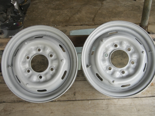 กะทะล้อเหล็กรถกระบะโบราณ ขอบ 14 นิ้ว 6 รู ใช้กับฝาตบได้