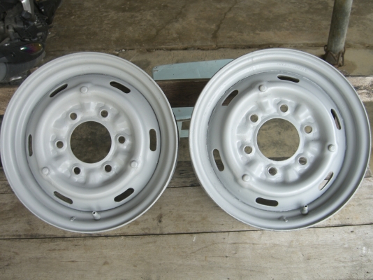 กะทะล้อเหล็กรถกระบะโบราณ ขอบ 14 นิ้ว 6 รู ใช้กับฝาตบได้