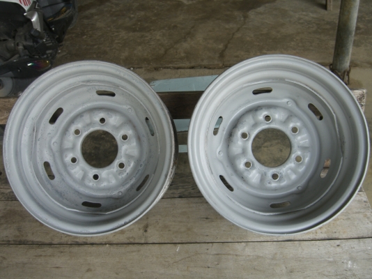 กะทะล้อเหล็กรถกระบะโบราณ ขอบ 14 นิ้ว 6 รู ใช้กับฝาตบได้