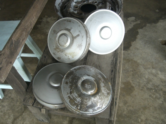 ฝาตบกะทะล้อเหล็ก ขอบ 13 นิ้ว ใช้ได้หลายรุ่น ของใหม่เก่าเก็บ