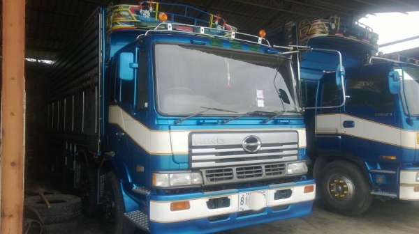 ขายรถ 12 ล้อ 2 เพลา กระบะเนียมคอกเกษตรดั้ม มีลำโพงลากลูก HINO PROFIA  P11C 325 แรง ปี.56 รถสวยราคาถูกๆ รีบจองด่วน