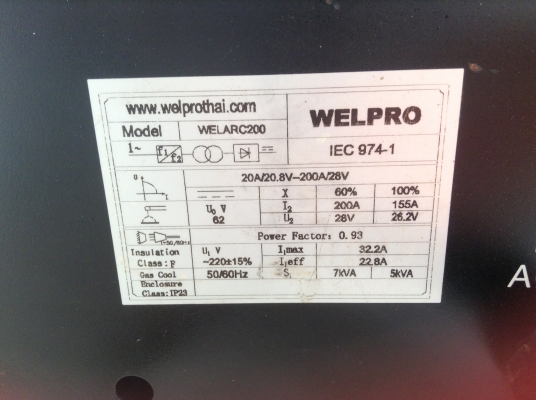 มาอีกแล้ว ขายตู้เชื่อม welpro รุ่น welarc200