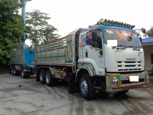 ขายรถสิบล้อพ่วง ISUZU FXZ 360 ดั้ม แม่ลูก มิเนียม ลูกสามคาน