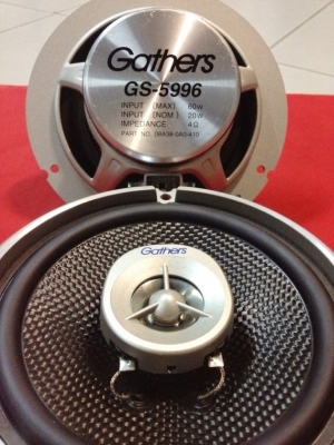 Gathers GS-5996 แกนร่วม 2 ทาง กรวยเคฟล่าห์ดำ โครงอลูหล่อ แม่เหล็กใหญ่