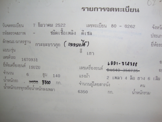 รถดั้มหัวยาว อีซุซุ TX