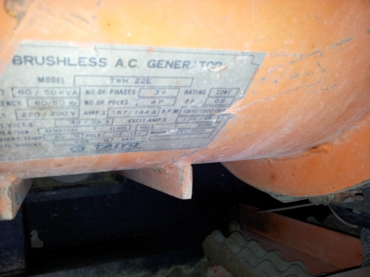 ตัวสุดท้าย เครื่องปั่นไฟ AIR MAN 60 KVA ตัวสุดท้าย เครื่องปั่นไฟ AIR MAN 60 KVA