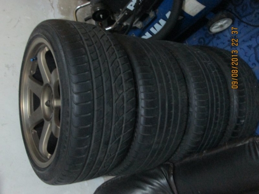 ขายแม็ก TE37แท้ ขอบ18 9.5 ทั้งสี่4วง ขาย 39500