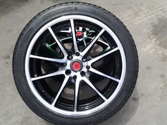 ขายแม็กซ์ LENSO  4รู100/114  พร้อมยางขอบ17 นิ้ว 205/45/17 ปี2411 สภาพสวย 1 ชุด