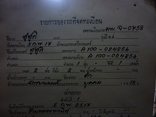 SUZUKI A100 ทะเบียน 1,1500บ.