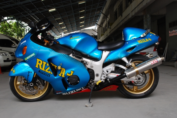 Hayabusa 1300 ปี 2000 spec Canada อินวอย+สรรพสามิต สีฟ้า สภาพ 90\% ชุดแต่ง Hayabusa แท้,ยางใหม่,ท่อคู่ Yoshimura(USA)แท้, ดิสเบรกหน้า - หลัง แท้