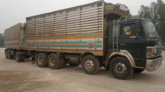 ขายhino ดั้มเกษตรแม่+ลูก ยาว7เมตร เครื่อง370แรง