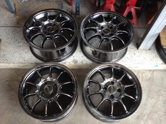 ขายเเม็กมือสอง ขอบ15 5zgen4/100 กว้าง6.5 ออฟ38 สีเเบล็คโครม
