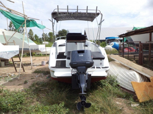 ลดราคาเหลือแค่ 450000 ต้องการขายเรือไฟเบอร์ 22 ฟุต พร้อมเครื่อง YAMAHA 115 Hp