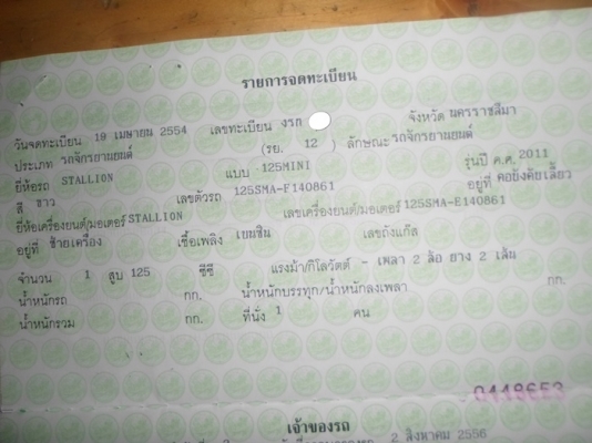 ขายMINI 125CCมีทะเบียนปี2011 ขายMINI 125CCมีทะเบียนปี2011