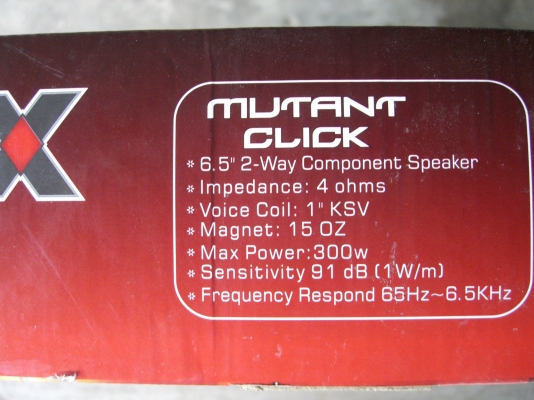 ลำโพงแยกชิ้น2ทาง Mutant Audio X Click 6.5" สภาพดี