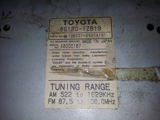 Fujisu ten 2 DIN แท้จากญี่ปุ่น