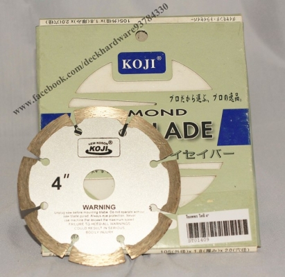 ใบตัดเพชร (Diamond Cut-off Blade) ยีห้อ KOJI ขนาด 4 นิ้ว