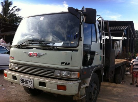 ขายด่วน รถเทเลอร์ 2 เพลา HINO FM3H หัวไฮเทค ภายในครบ เครื่อง HO7D 195 เดิม คัชชีสวยมาก
