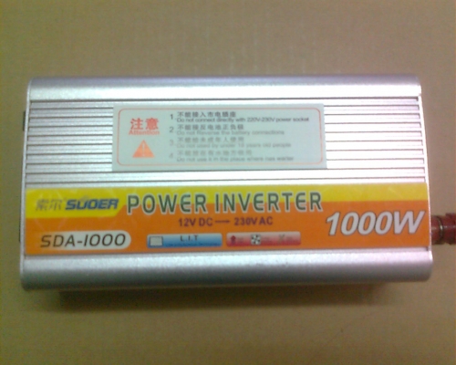 เครื่องแปลงไฟรถ12V เป็นไฟฟ้าบ้าน