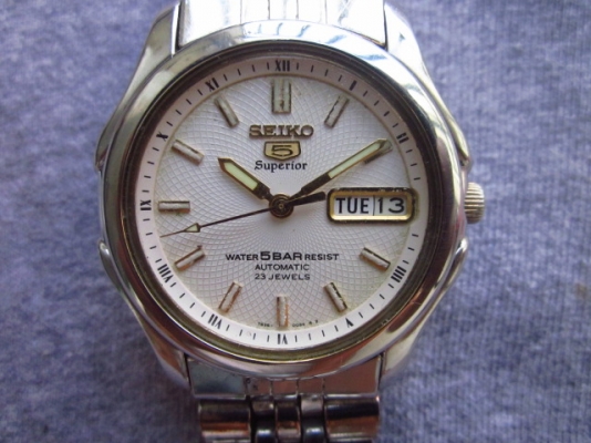 +++++ SEIKO 7s36 หน้าปัดขาวกีโยเช่ +++++