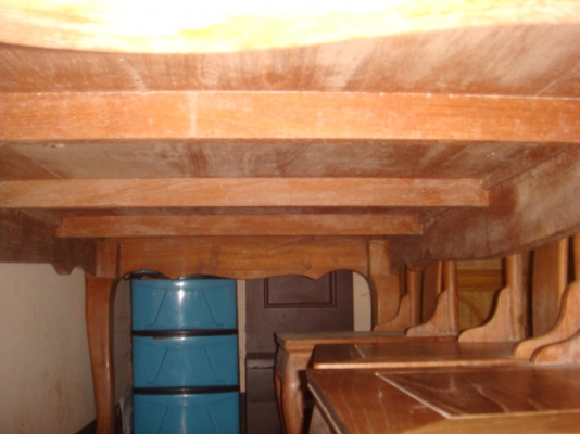 ขายโต๊ะเก้าอี้ชุดทานอาหารไม้สัก top marble