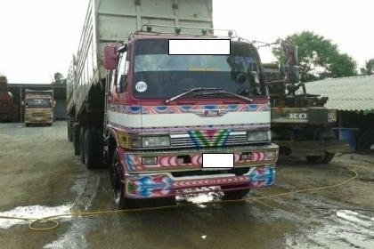 10ล้อดั้ม HINO FM3M ปี38 ดั้มมิเนียม แม่ลูก ลูก3คานยัด