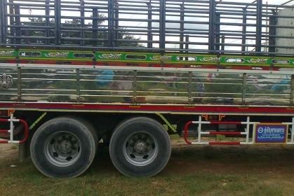 10ล้อเพลาเดียวรถล่อง ISUZU FVM230ปี51 กระบะหุ้มเลสสวยมา