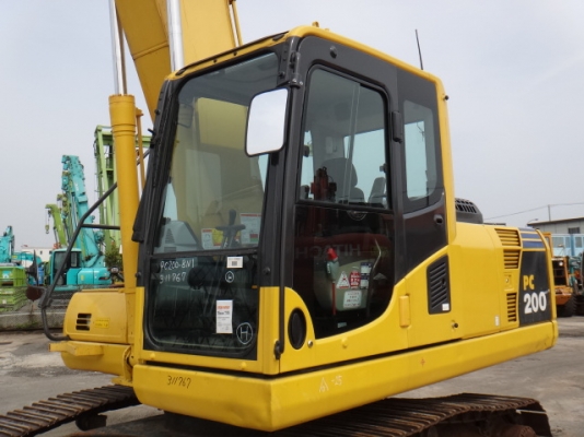 รถแบคโฮ 2007 Komatsu PC200-8N1 เครื่องจักรมือสองนำเข้าจากต่างประเทศ สภาพสวย พร้อมใช้งาน ชั่วโมงทำงาน 4,242 ชม.