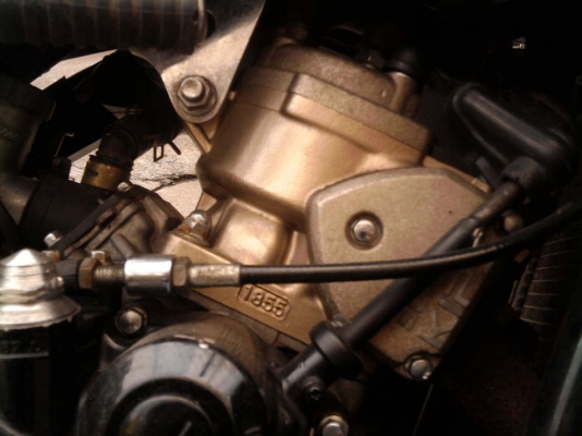 ขออนุญาติขาย  KAWASAKI KR 150 Proarm เสื้อทอง สีขาวมุก